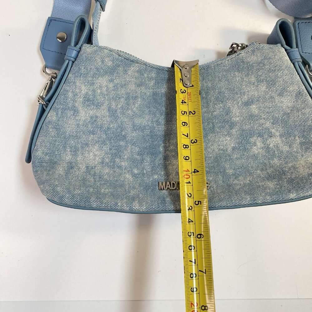 Steve Madden NYC Women's Crossbody Handbag Purse Chain Strap Pouch - Denim - Picture 5 of 13